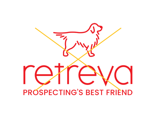 Retreva logo with a red "X" over it, indicating it is not to be used.